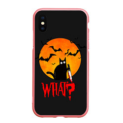 Чехол iPhone XS Max матовый What Cat Halloween, цвет: 3D-баблгам