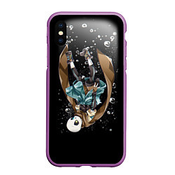 Чехол iPhone XS Max матовый UNDERTALE, цвет: 3D-фиолетовый