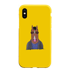 Чехол iPhone XS Max матовый Конь БоДжек, цвет: 3D-желтый