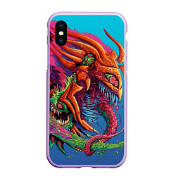 Чехол iPhone XS Max матовый HyperBeast, цвет: 3D-сиреневый