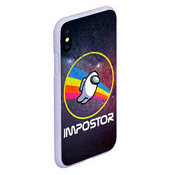 Чехол iPhone XS Max матовый NASA Impostor, цвет: 3D-светло-сиреневый — фото 2