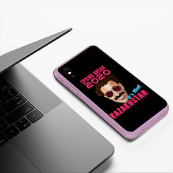 Чехол iPhone XS Max матовый Борат, цвет: 3D-сиреневый — фото 2