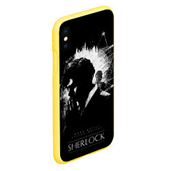 Чехол iPhone XS Max матовый Шерлок Холмс, цвет: 3D-желтый — фото 2