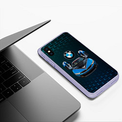 Чехол iPhone XS Max матовый BMW i8 Turbo тюнинговая, цвет: 3D-светло-сиреневый — фото 2