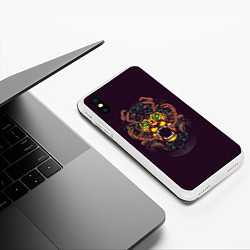 Чехол iPhone XS Max матовый LION, цвет: 3D-белый — фото 2