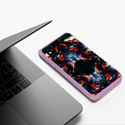 Чехол iPhone XS Max матовый KRISTALL, цвет: 3D-сиреневый — фото 2