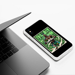 Чехол iPhone XS Max матовый Исраэль Адесанья, цвет: 3D-белый — фото 2