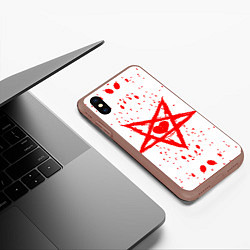 Чехол iPhone XS Max матовый GHOSTEMANE, цвет: 3D-коричневый — фото 2