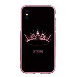 Чехол iPhone XS Max матовый BLACKPINK- The Album, цвет: 3D-розовый