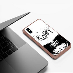 Чехол iPhone XS Max матовый Korn, цвет: 3D-коричневый — фото 2