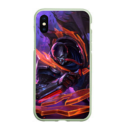 Чехол iPhone XS Max матовый Пайк League of legends, цвет: 3D-салатовый