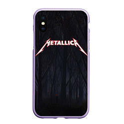 Чехол iPhone XS Max матовый Metallica, цвет: 3D-светло-сиреневый