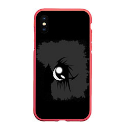 Чехол iPhone XS Max матовый FALSH SMILE, цвет: 3D-красный