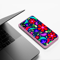 Чехол iPhone XS Max матовый Flower$$$, цвет: 3D-розовый — фото 2