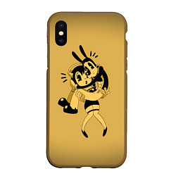 Чехол iPhone XS Max матовый Bendy And The Ink Machine, цвет: 3D-коричневый