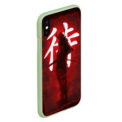 Чехол iPhone XS Max матовый NEON SAMURAI, цвет: 3D-салатовый — фото 2