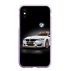 Чехол iPhone XS Max матовый Safety car, цвет: 3D-сиреневый