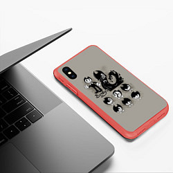Чехол iPhone XS Max матовый Bendy And The Ink Machine, цвет: 3D-красный — фото 2