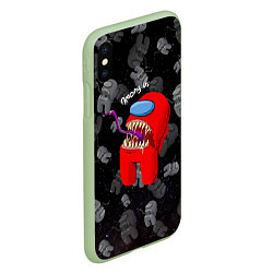 Чехол iPhone XS Max матовый AMONG US, цвет: 3D-салатовый — фото 2