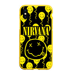 Чехол iPhone XS Max матовый NIRVANA, цвет: 3D-желтый