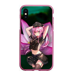 Чехол iPhone XS Max матовый Zero Two, цвет: 3D-малиновый