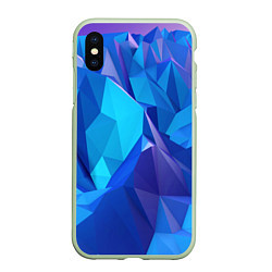 Чехол iPhone XS Max матовый NEON CRYSTALLS, цвет: 3D-салатовый