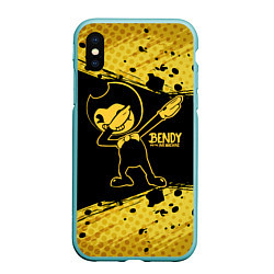 Чехол iPhone XS Max матовый BENDY AND THE INK MACHINE, цвет: 3D-мятный