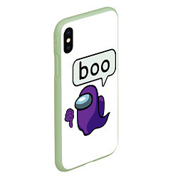 Чехол iPhone XS Max матовый BOO Among Us, цвет: 3D-салатовый — фото 2