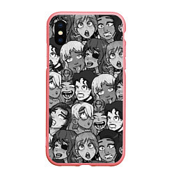 Чехол iPhone XS Max матовый 8 bit ahegao, цвет: 3D-баблгам