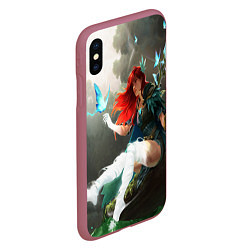 Чехол iPhone XS Max матовый Windranger Dota, цвет: 3D-малиновый — фото 2