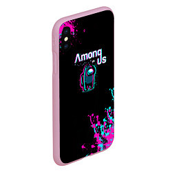 Чехол iPhone XS Max матовый Among Us, цвет: 3D-розовый — фото 2