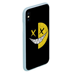 Чехол iPhone XS Max матовый SMILE, цвет: 3D-голубой — фото 2