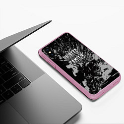 Чехол iPhone XS Max матовый Haunted Family лейбл Kizaru, цвет: 3D-розовый — фото 2