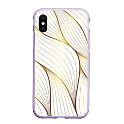 Чехол iPhone XS Max матовый Белые лепестки, цвет: 3D-светло-сиреневый