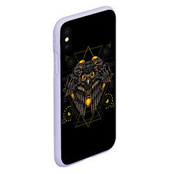 Чехол iPhone XS Max матовый Киберсова, цвет: 3D-светло-сиреневый — фото 2