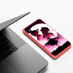Чехол iPhone XS Max матовый Столп Бабочки, цвет: 3D-красный — фото 2
