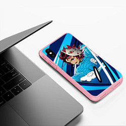 Чехол iPhone XS Max матовый Клинок рассекающий демонов, цвет: 3D-баблгам — фото 2