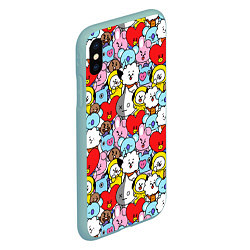 Чехол iPhone XS Max матовый BT21 BTS, цвет: 3D-мятный — фото 2