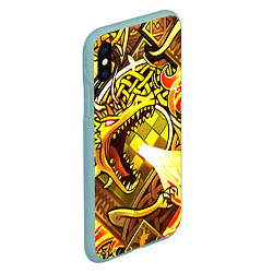 Чехол iPhone XS Max матовый CS GO DRAGON LORE, цвет: 3D-мятный — фото 2