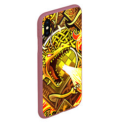 Чехол iPhone XS Max матовый CS GO DRAGON LORE, цвет: 3D-малиновый — фото 2