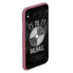 Чехол iPhone XS Max матовый Till Valhall, цвет: 3D-малиновый — фото 2