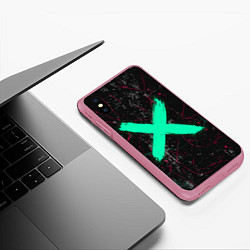 Чехол iPhone XS Max матовый Silence, цвет: 3D-малиновый — фото 2