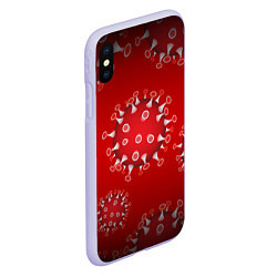 Чехол iPhone XS Max матовый Вирусяка, цвет: 3D-светло-сиреневый — фото 2