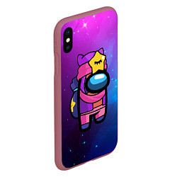 Чехол iPhone XS Max матовый AMONG US - BRAWL STARS SANDY, цвет: 3D-малиновый — фото 2