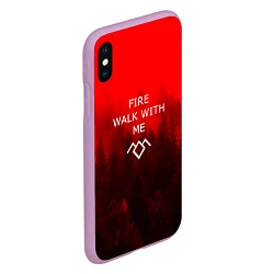 Чехол iPhone XS Max матовый Twin Peaks, цвет: 3D-сиреневый — фото 2