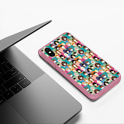 Чехол iPhone XS Max матовый Масочный Режим, цвет: 3D-малиновый — фото 2