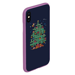 Чехол iPhone XS Max матовый ЁлКа, цвет: 3D-фиолетовый — фото 2