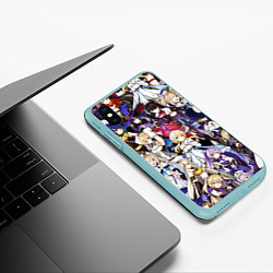 Чехол iPhone XS Max матовый GENSHIN IMPACT, цвет: 3D-мятный — фото 2