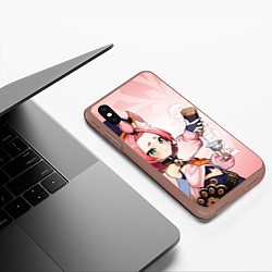 Чехол iPhone XS Max матовый GENSHIN IMPACT, ДИОНА, цвет: 3D-коричневый — фото 2