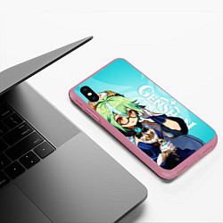 Чехол iPhone XS Max матовый GENSHIN IMPACT, САХАРОЗА, цвет: 3D-малиновый — фото 2